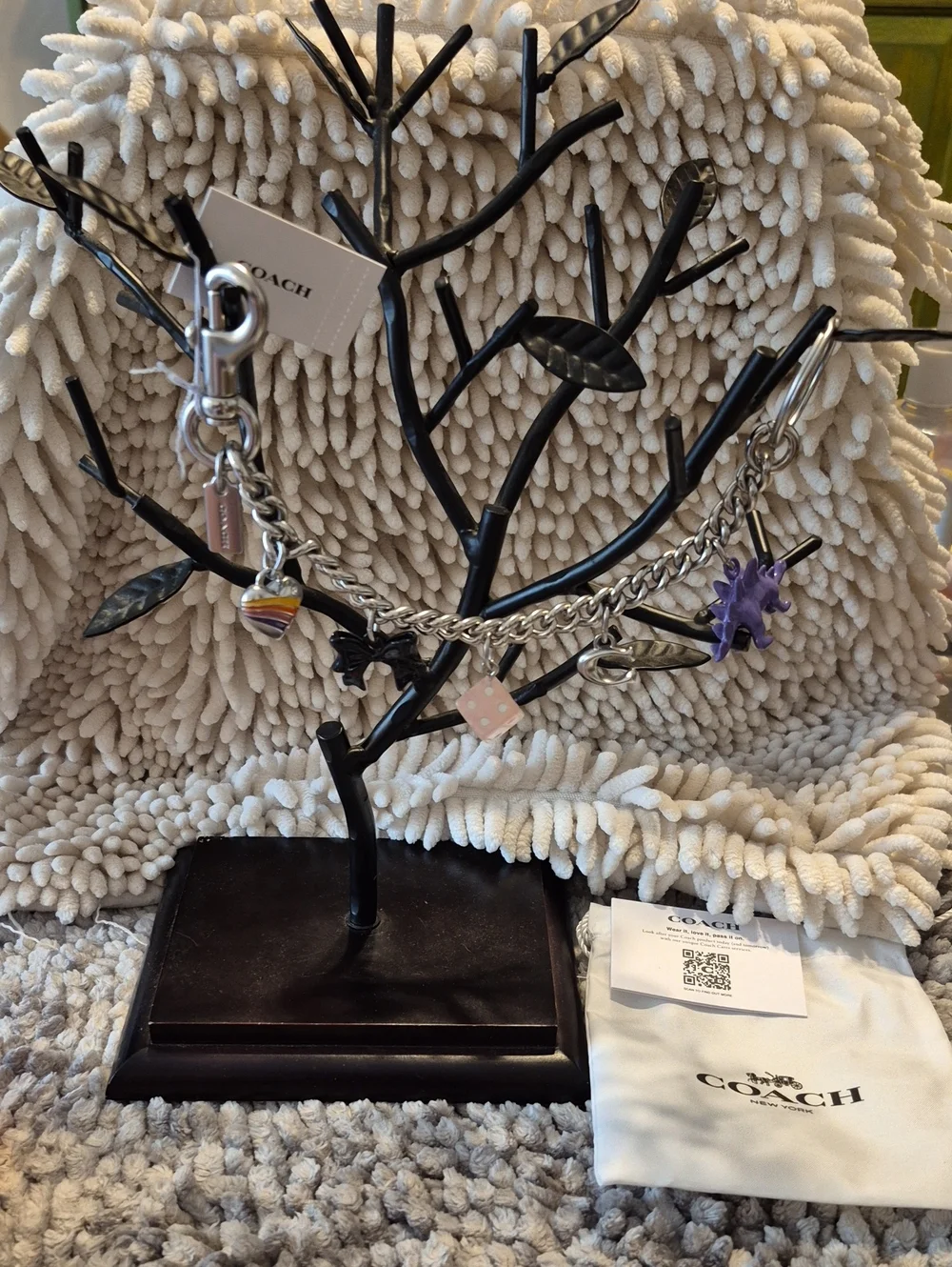 NWT Coach Motif Chain Bag Charm [C9-5,V7]
